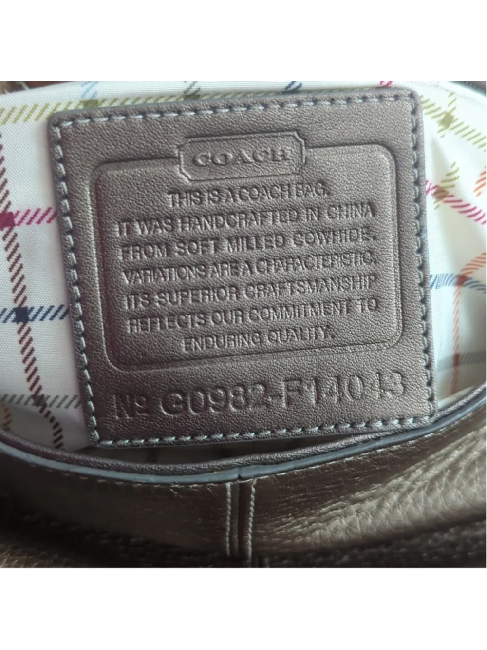 Coach G0982-F14043 Brooklyn EXTRA LARGE Shoulder Bag Messenger Satchel